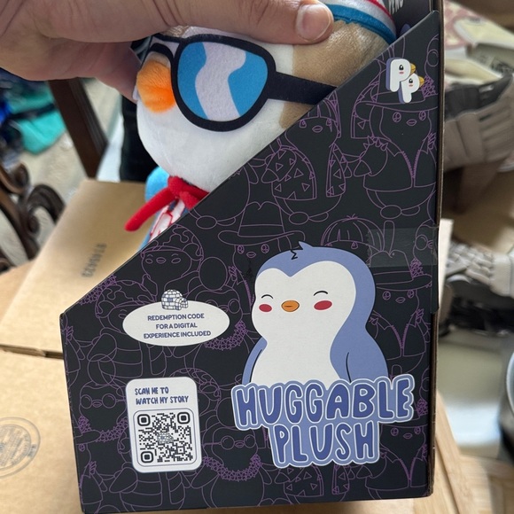 Pudgy Penguins 12-inch White-Brown Huggable Plush with Multicolor Accessories - Picture 4 of 8